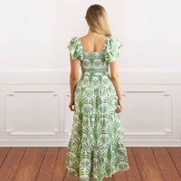 8 Oak Lane - Smocked Flutter Sleeve Top And Skirt Set