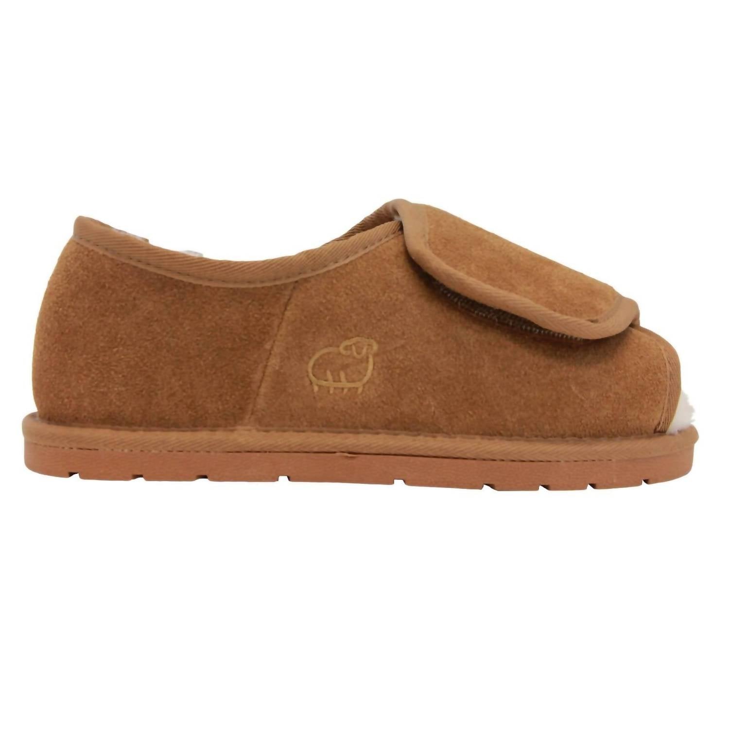 Lamo Women's Open Toe Wide Wrap Slippers in chestnut - women's shoe