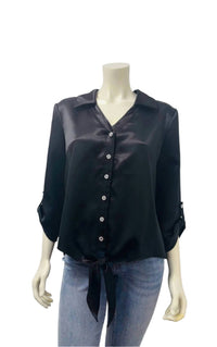 Compli K - Women's Button Up Sleeve Top