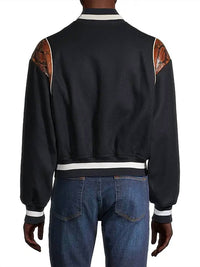 Bally - Wool-blend Snakeskin-embossed Bomber Jacket