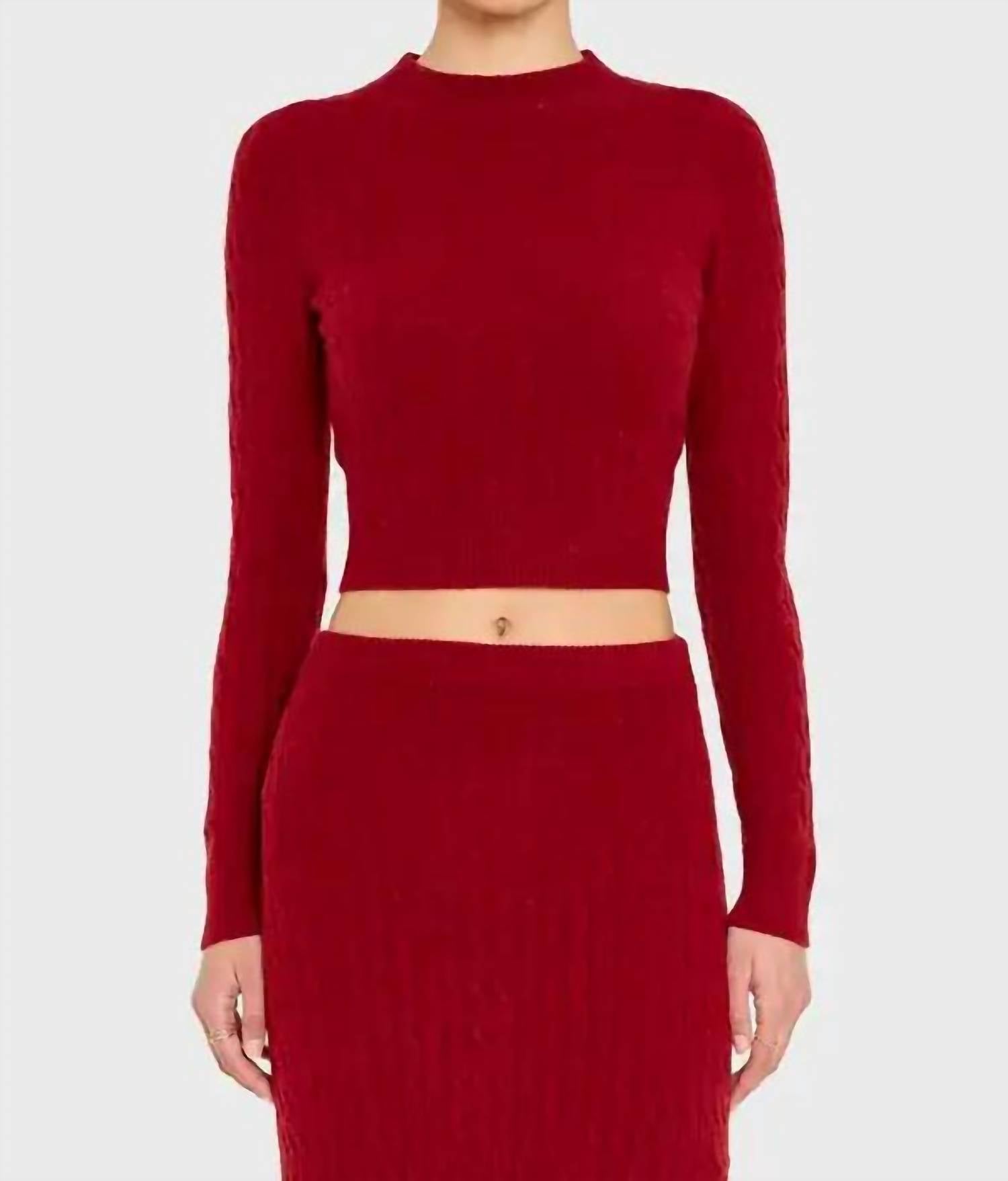 Amanda Uprichard - Isla Cable Knit Top