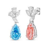 Diana M Jewels - Women's Pear Lab-Grown Diamond Stud Earrings (7.00 Ct TCW) - Elegant