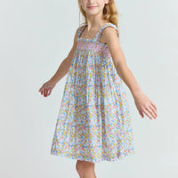 Minnow - Girls Smocked Ruffle Strap Dress