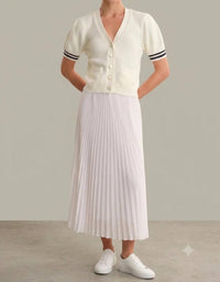 525 America - Avalon Puff Sleeve Button Front Cardigan