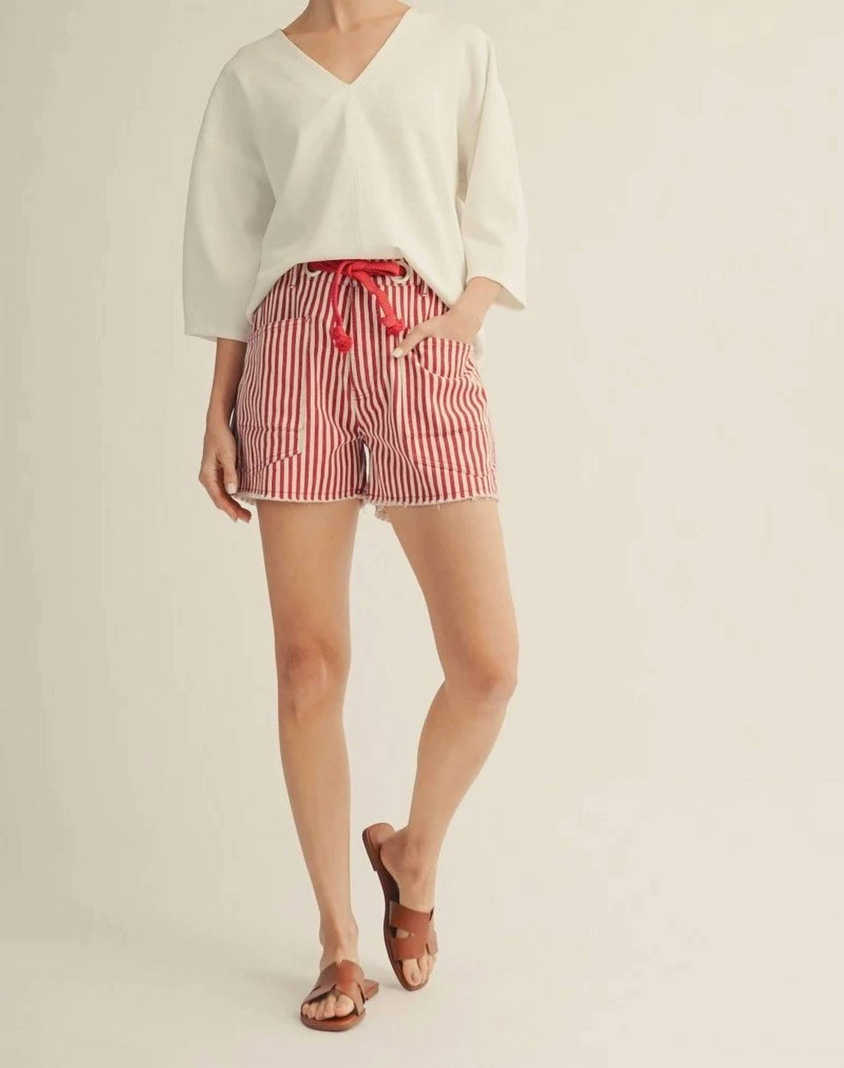 Jodifl - Belt Striped Shorts
