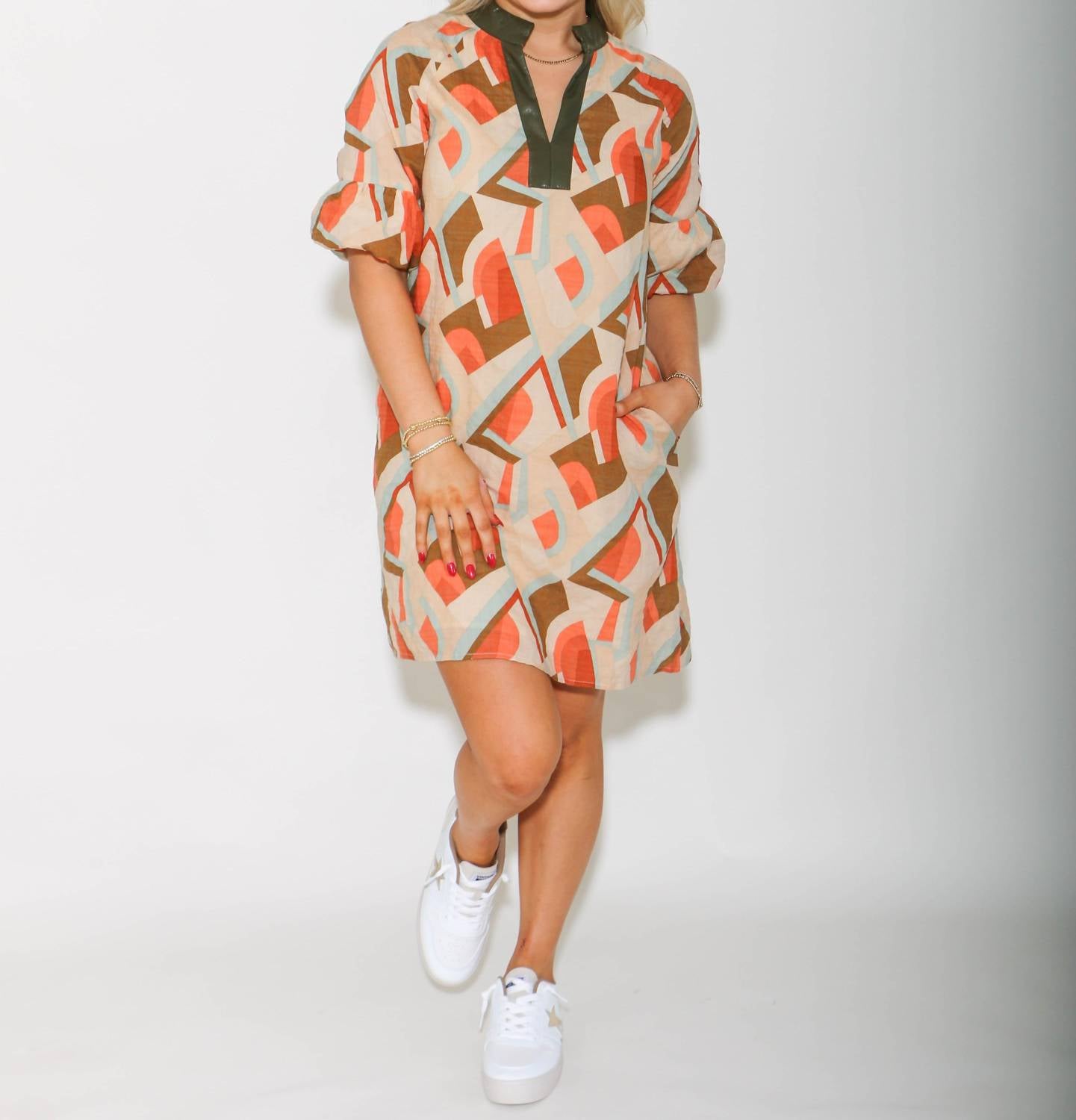 Thml - Print Short Sleeve Mini Dress