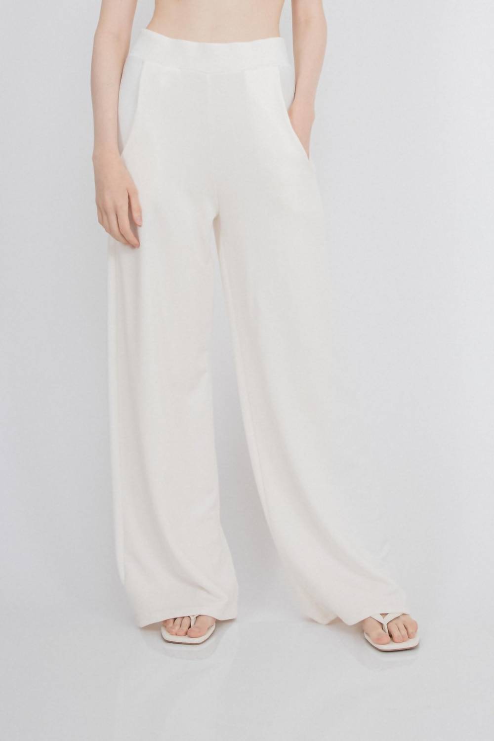 Corinne Collection Adelyn Trousers in ivory - women's pants - detail view