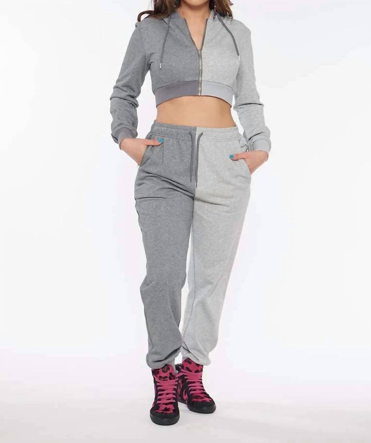 Circular Path - Two Tone Sweatpants