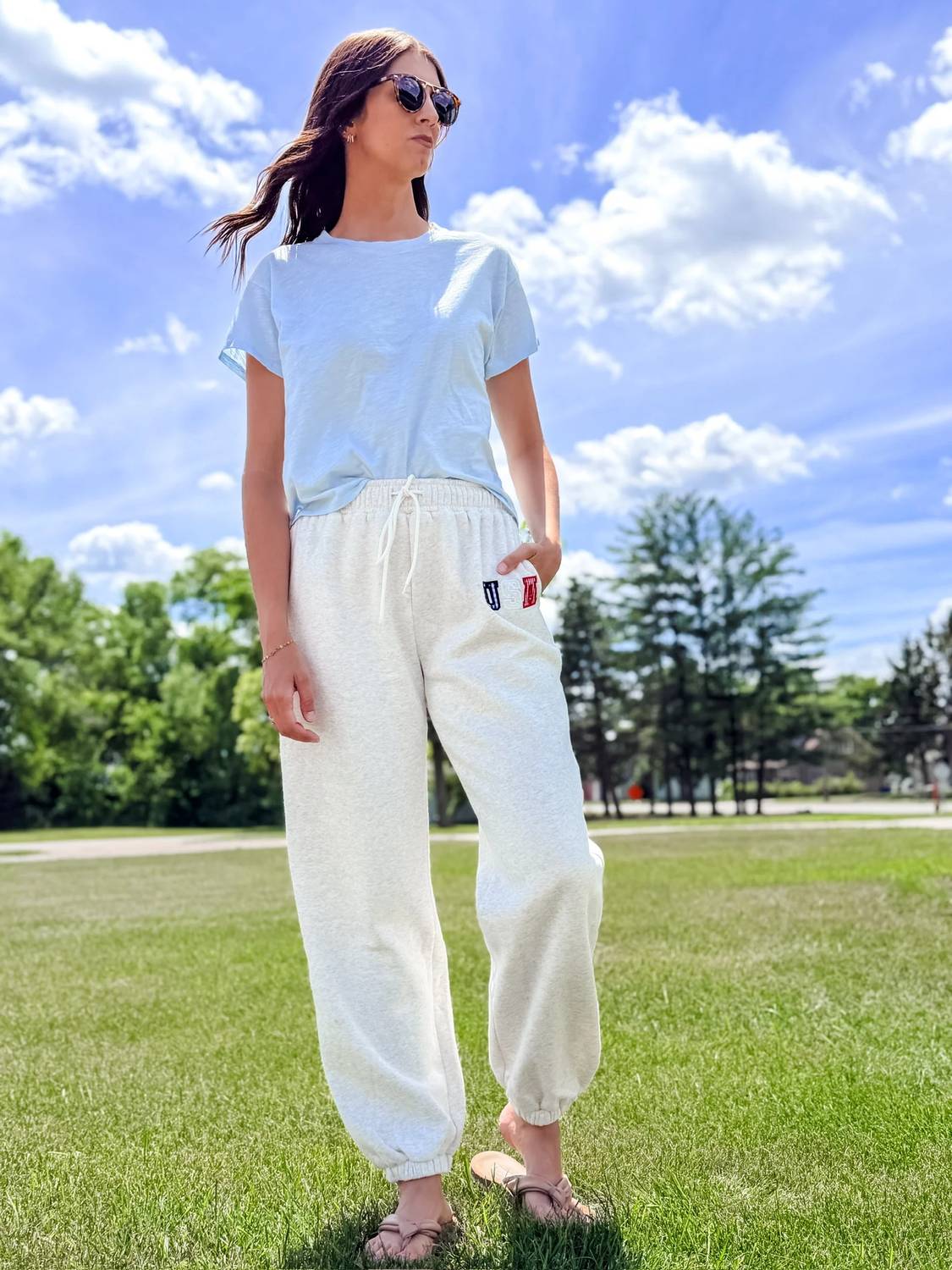 Berry Mellow - USA Applique Joggers