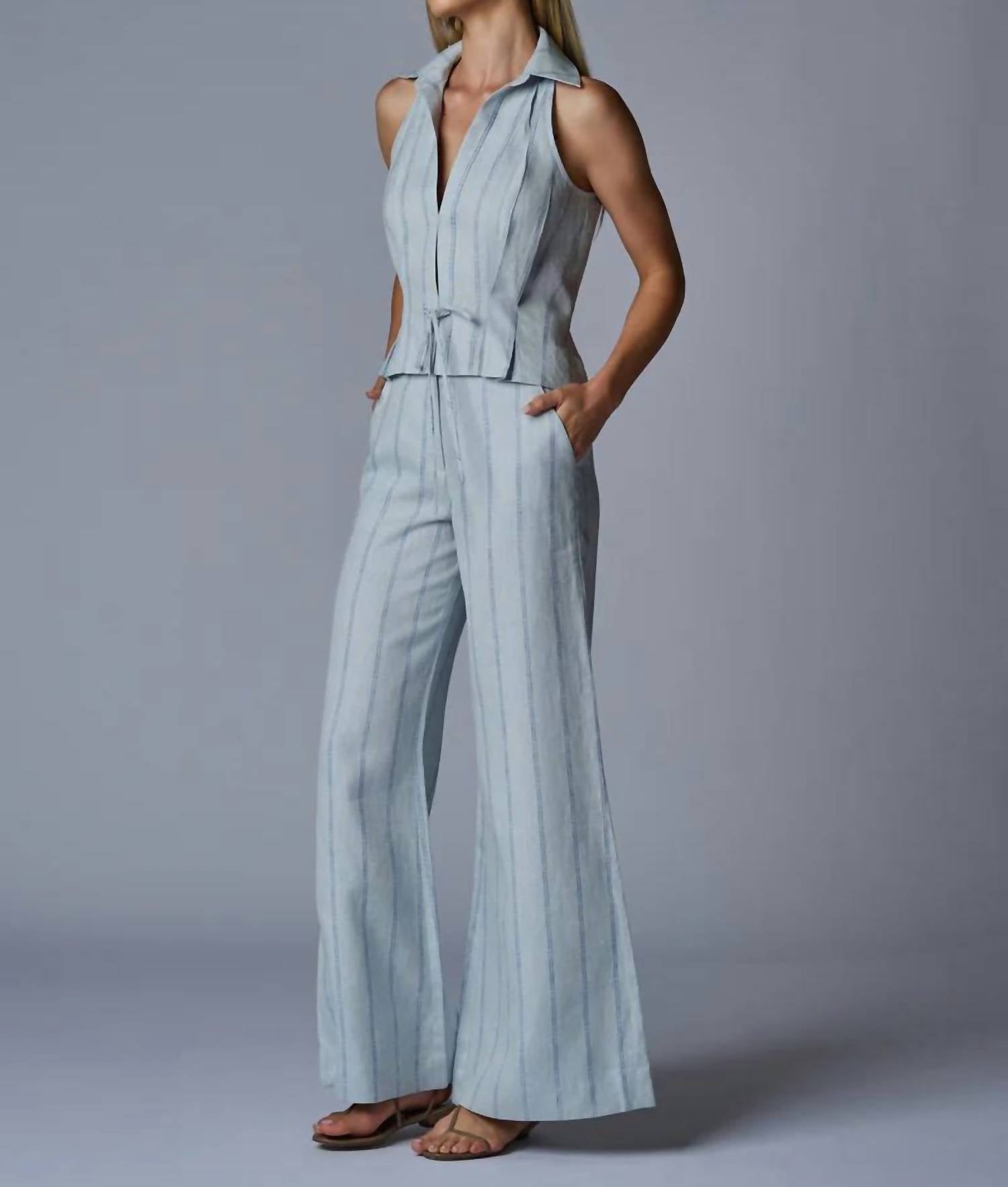 Hevron - Capri High Rise Wide-leg Pant