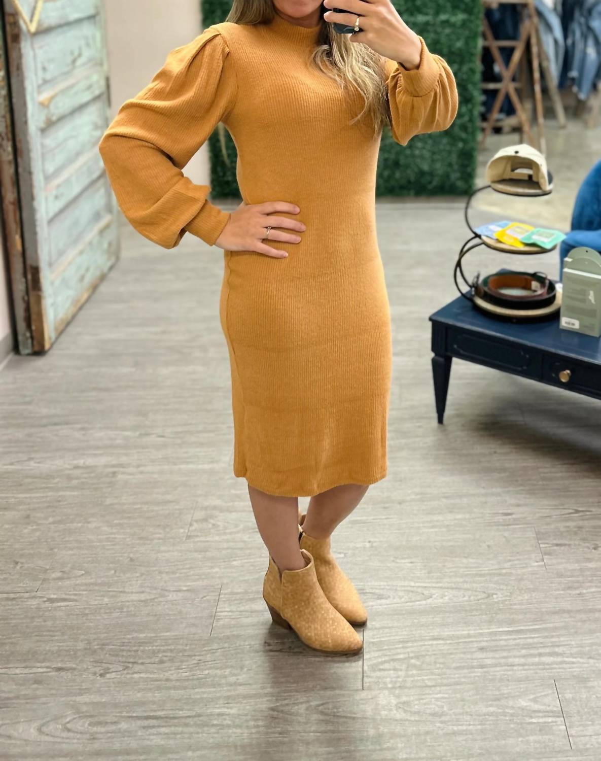 Hello Miz - Cozy Knit Maternity Midi Dress