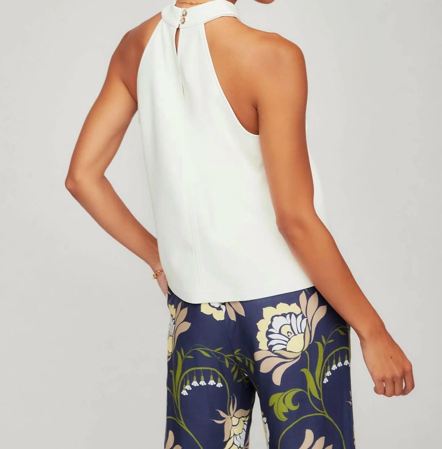 Fifteen Twenty - Alexis Faux Leather Halter Top