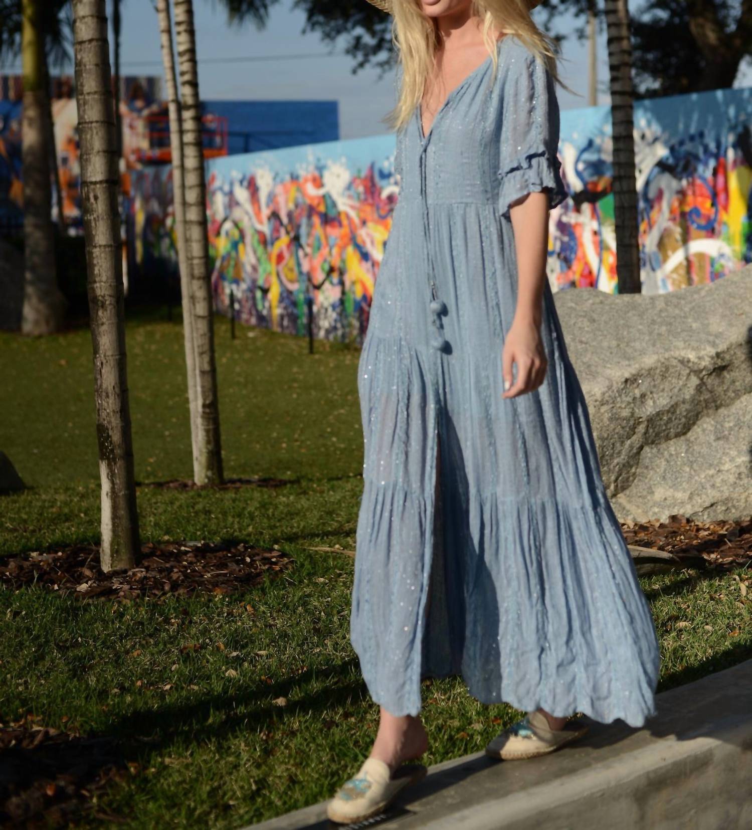 Tarifa Soul - Periwinkle Shimmer Dress