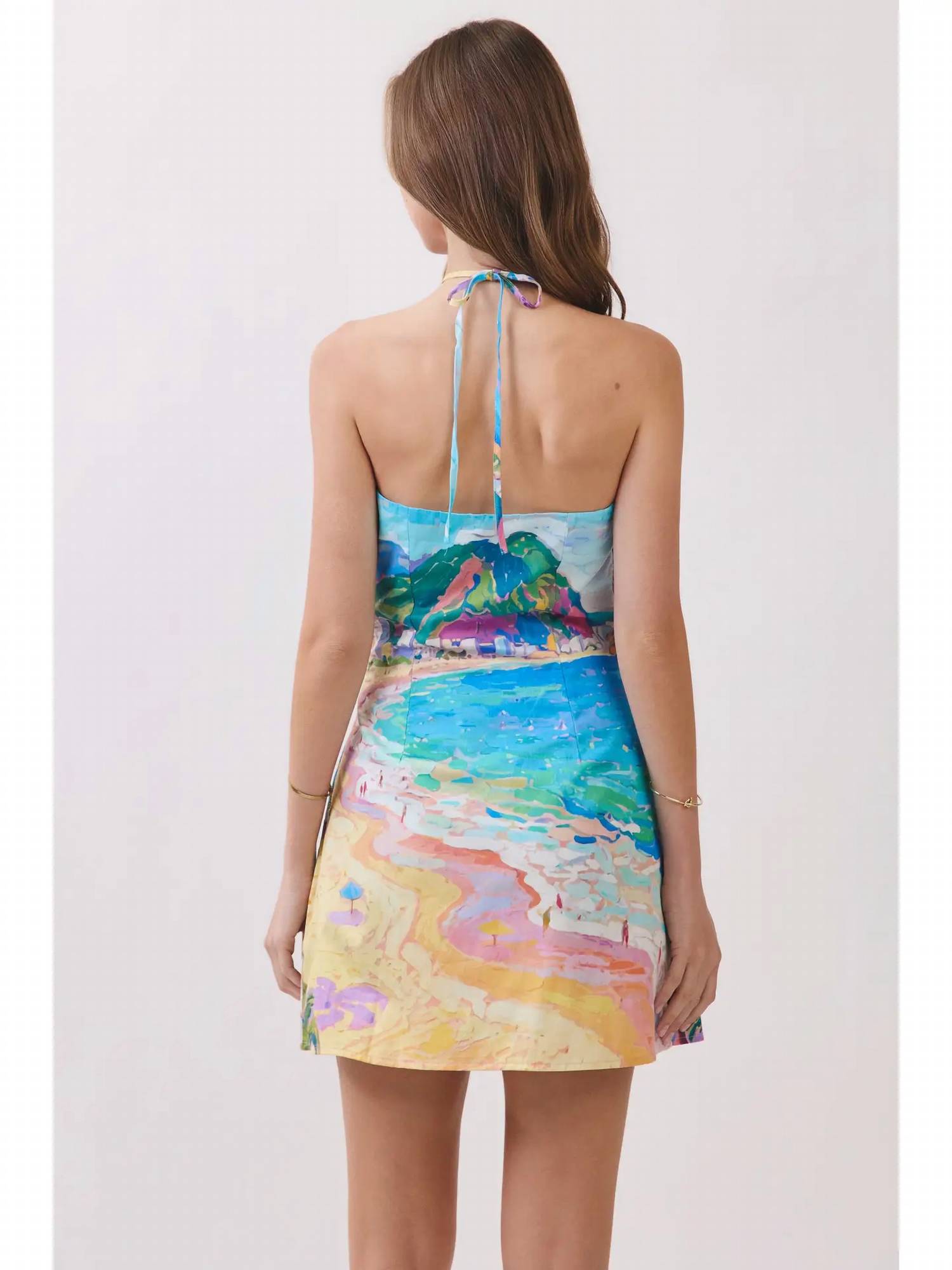 Pretty Follies - Painted Mountain Shore Mini Dress