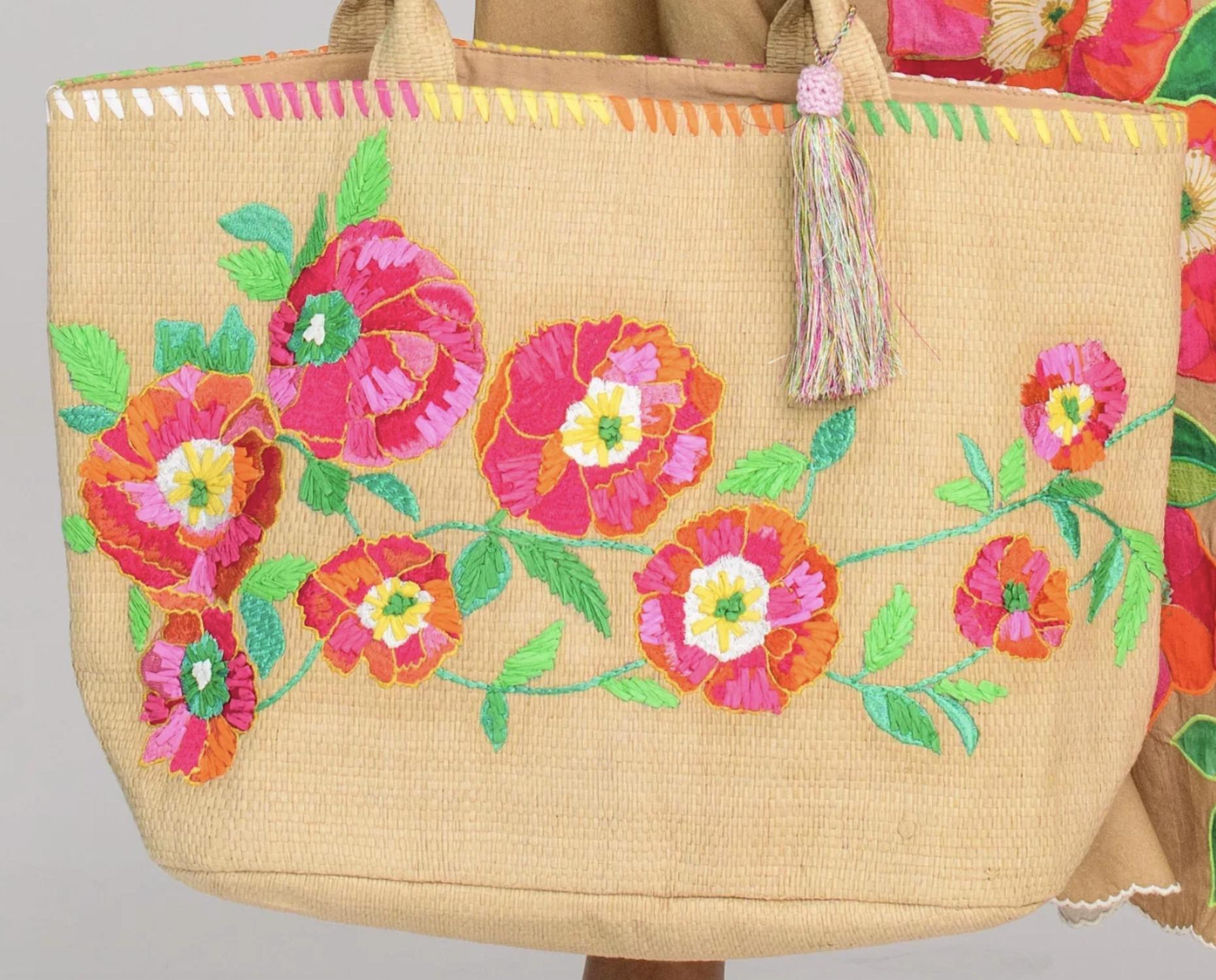 Elizabeth James The Label - Raffia Tote Bag