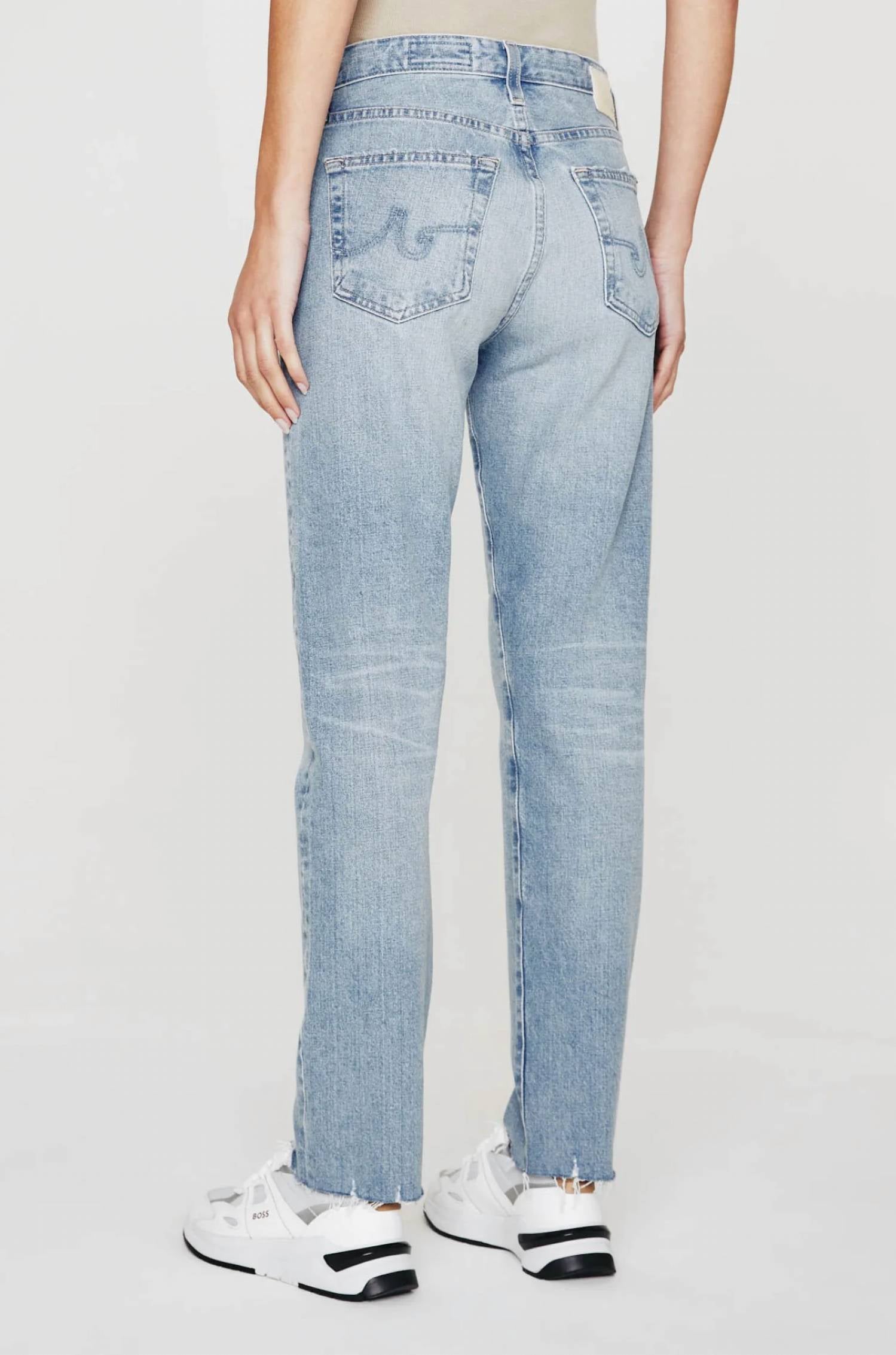 AG Jeans Ex-boyfriend High-rise Slim Jeans in chateau - women's jeans - detail view