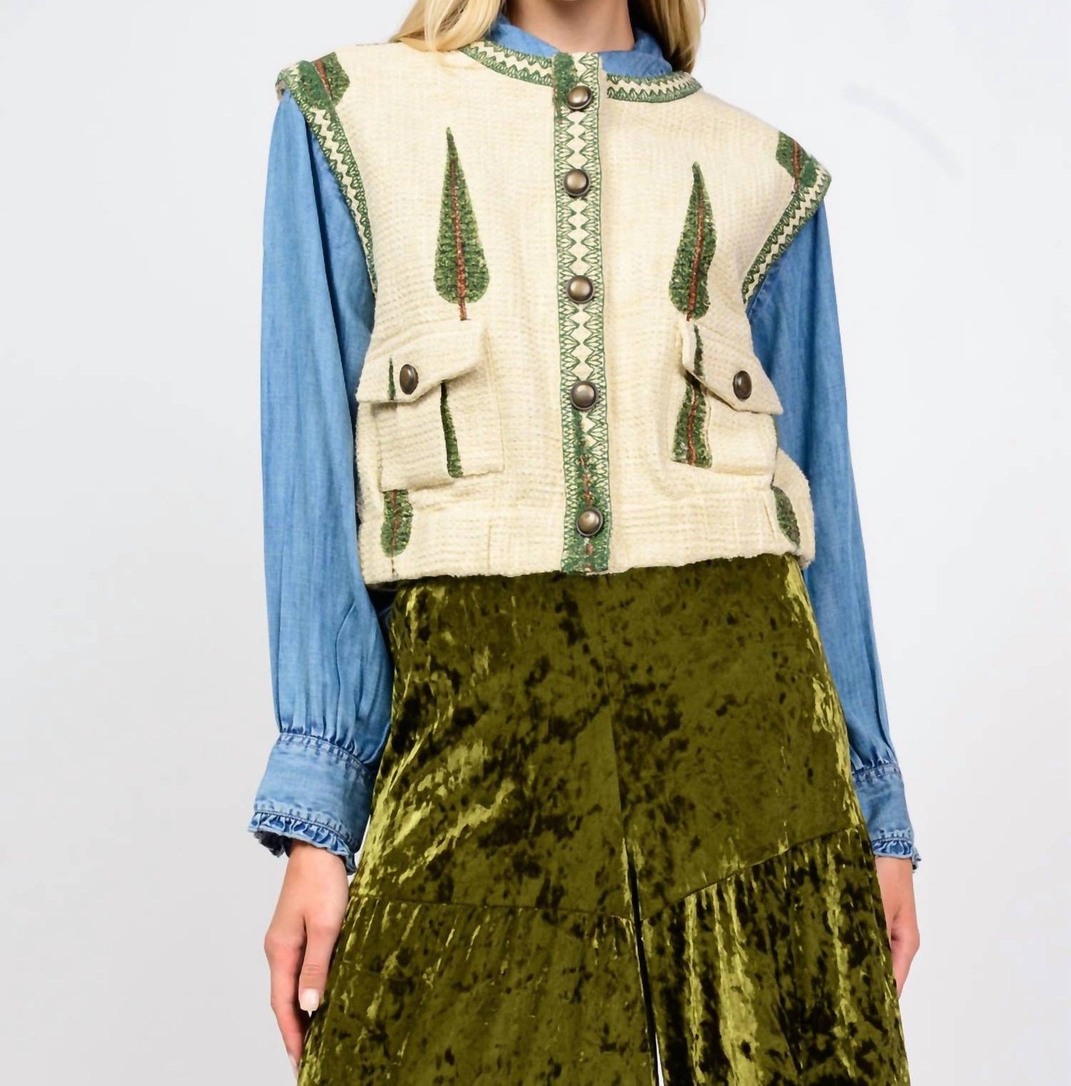 Ivy Jane - Women's Tree Print Vest