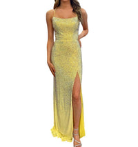 Vienna Prom - Rhinestone Long Dress With High Slit