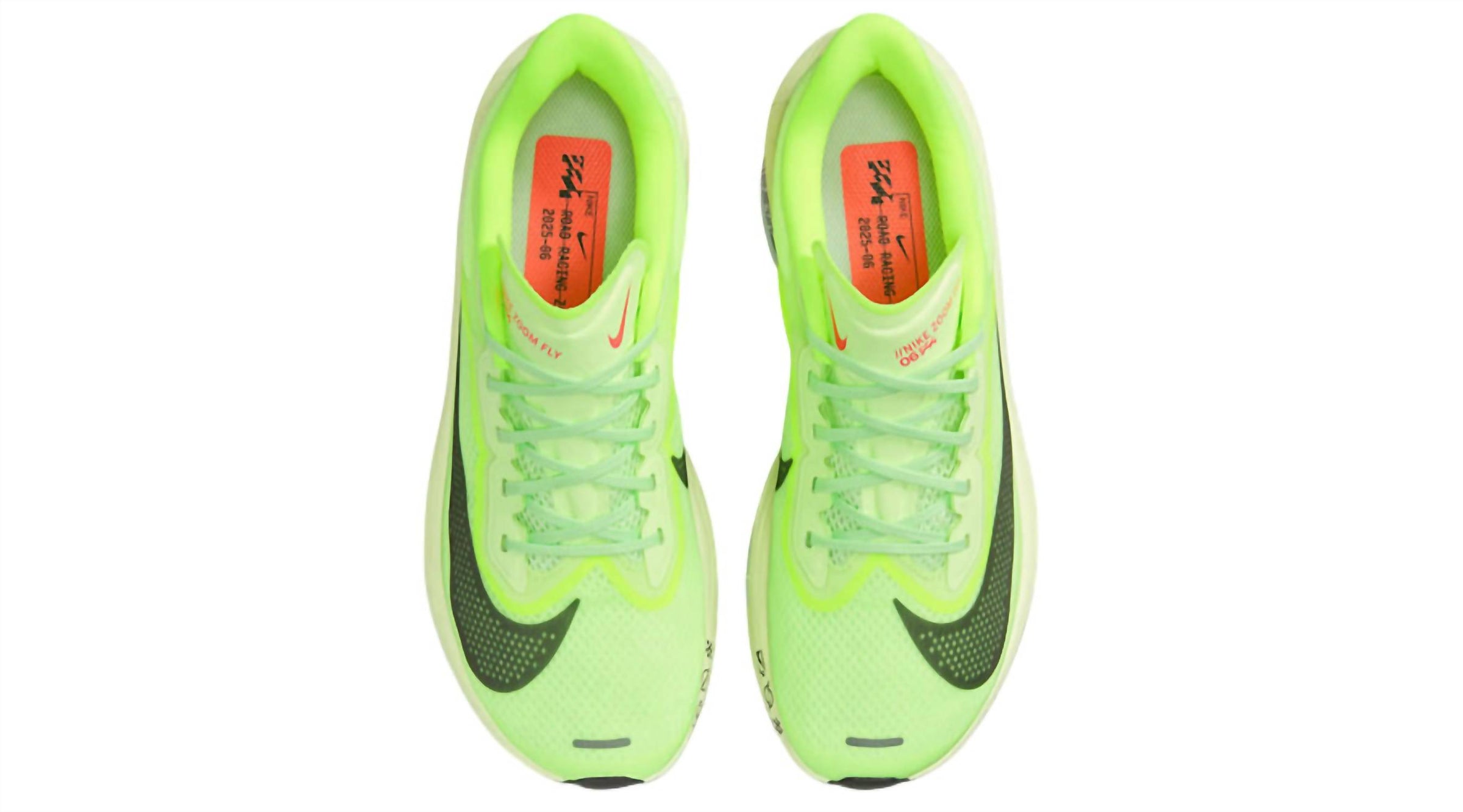 NIKE Women's Zoom Fly 6 Running Shoe in barely volt off noir - women's sneaker - detail view