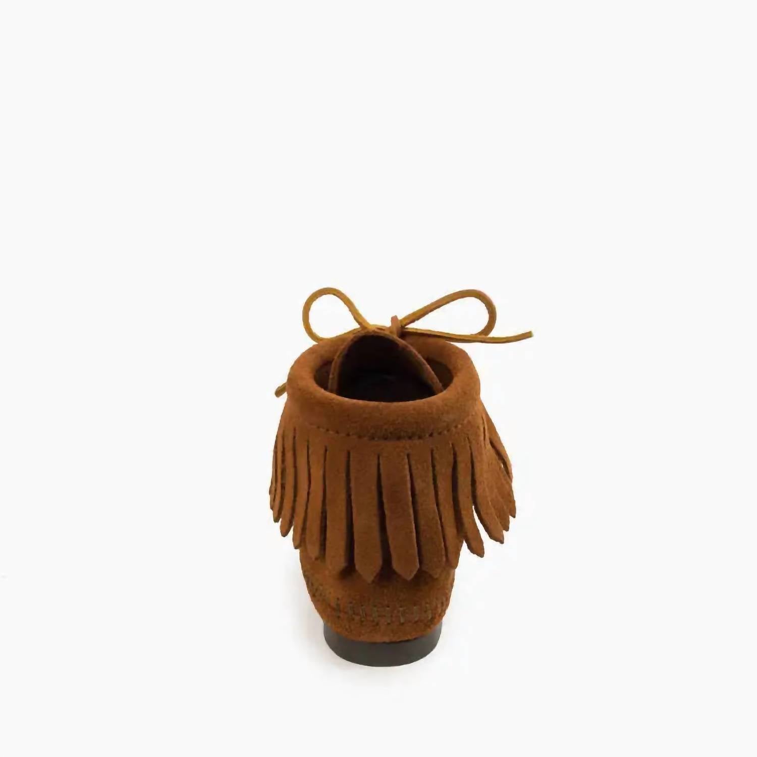 MINNETONKA Women's Classic Fringe Hippy Hardsole Boot in brown - women's shoe - view 4