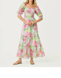 Lilly Pulitzer - Hadly Short Sleeve Smocked Maxi Dress
