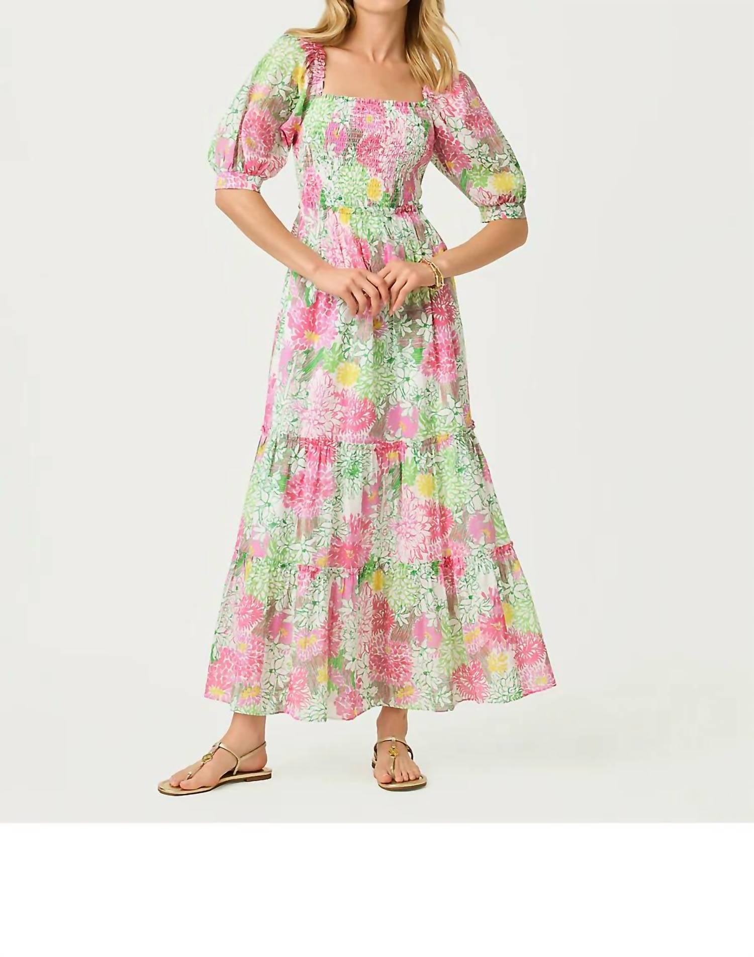 Lilly Pulitzer - Hadly Short Sleeve Smocked Maxi Dress