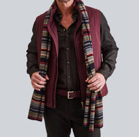 Lanificio Colombo Ranger Front Zip Vest in burgundy - men's item