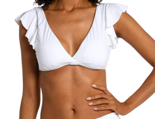 La Blanca - Island Goddess Ruffle Arm Bra Top