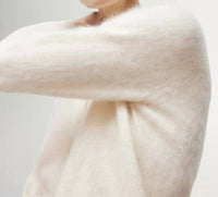 Meilleur Moment Brushed Cashmere Cardigan in ivory - women's cardigan - detail view