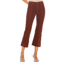 Ag Jeans - Pannelled Quinne H.Rise Pleated Crop Flare Jeans