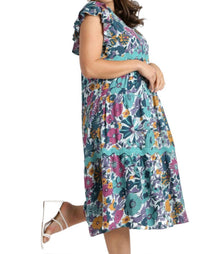 Umgee - Floral Ric Rac Midi Dress