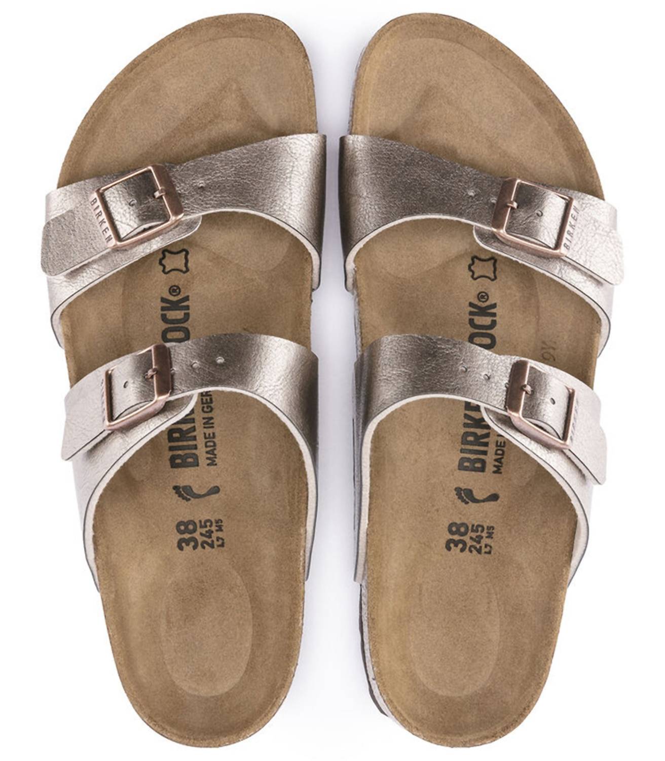 BIRKENSTOCK Women's Sydney Birko-flor Sandals in graceful taupe - women's sandal - detail view