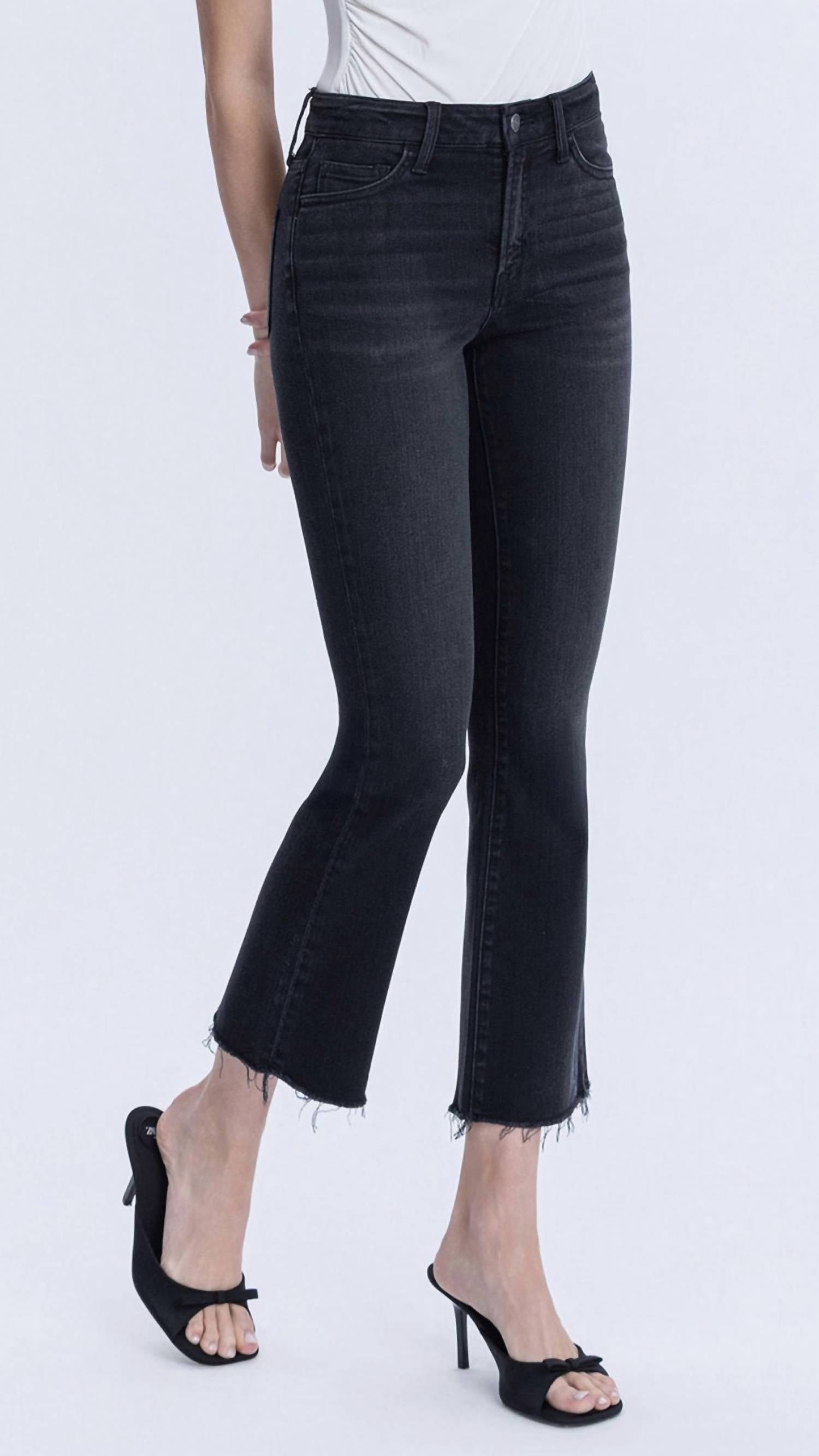 Vervet By Flying Monkey - High Rise Raw Hem Ankle Bootcut Jeans