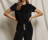 Perfectwhitetee - Clara Velour Baby Tee