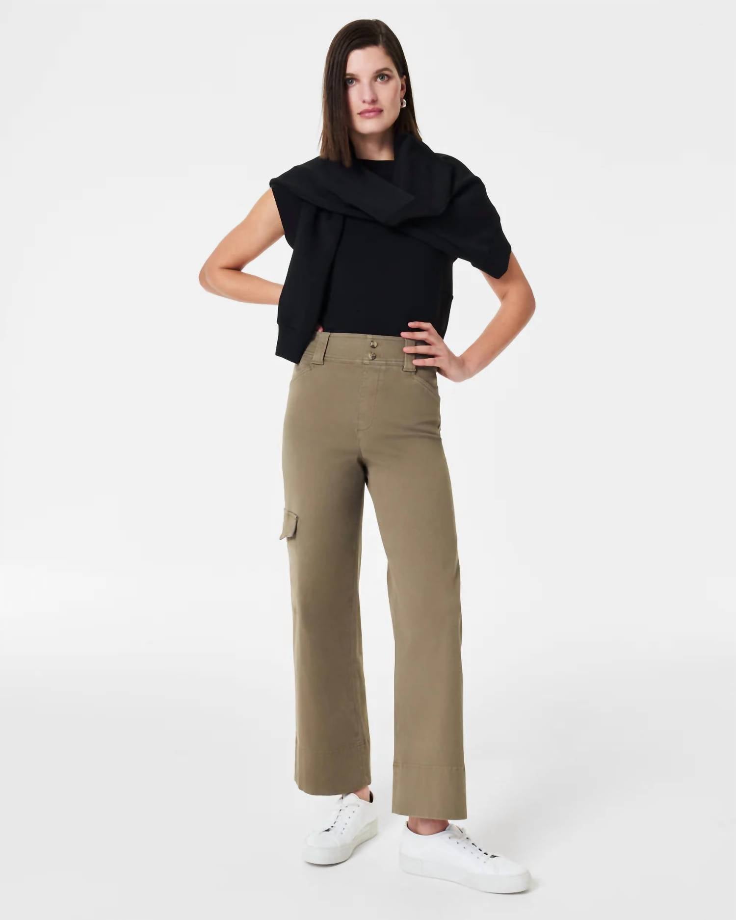Spanx - Stretch Twill Cropped Cargo Pant