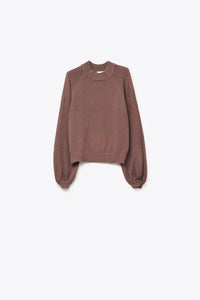 Q2 - Relaxed Style Jumper Sweater With Balloon Sleeve