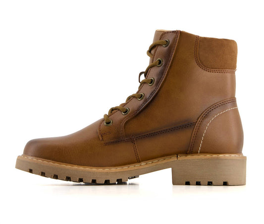 Andrea - Women's Side Zipper Lace Up Boots