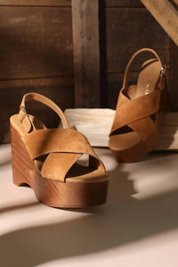Matisse Women's Fox Wood Bottom Platform Wedges in tan - women's shoe