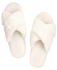 Bella Sleep + Spa - Women's Cross Cross Plush Slippers