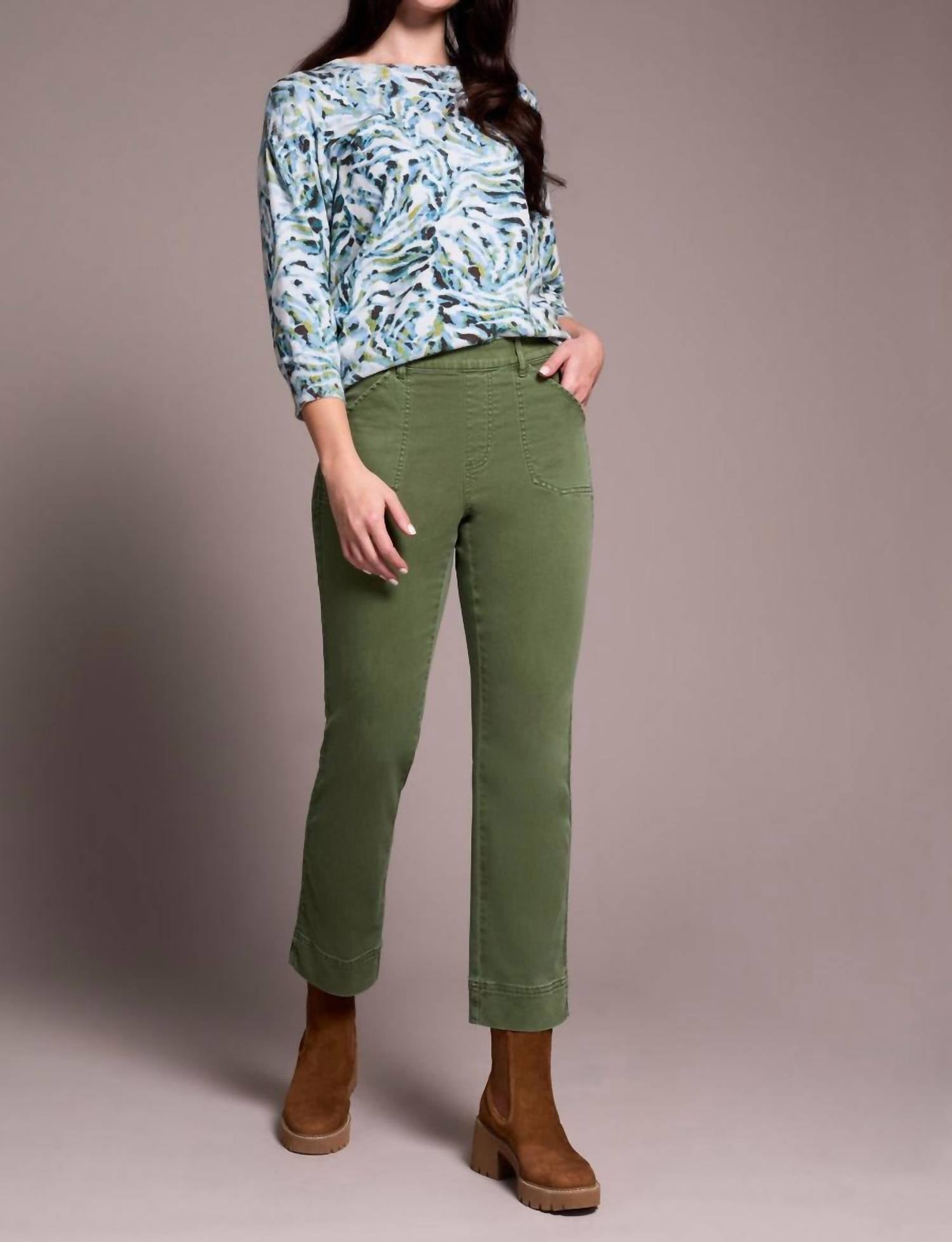 Tribal - Comfort Stretch Pull-on Kick Flare Ankle Pants