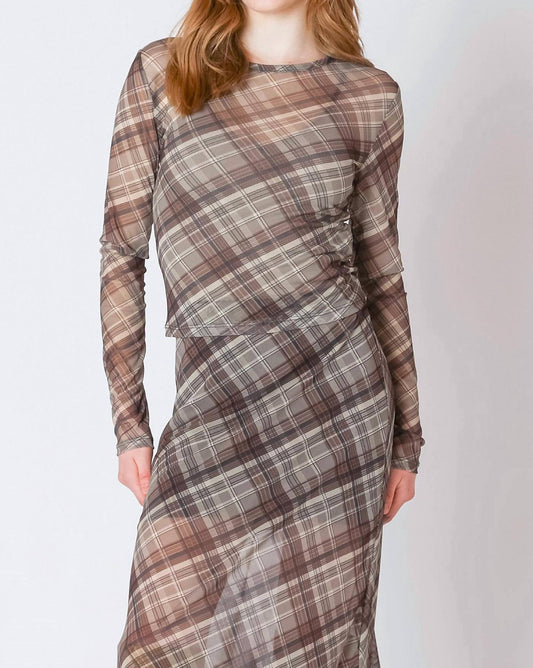 Dex - Mesh Crewneck Top