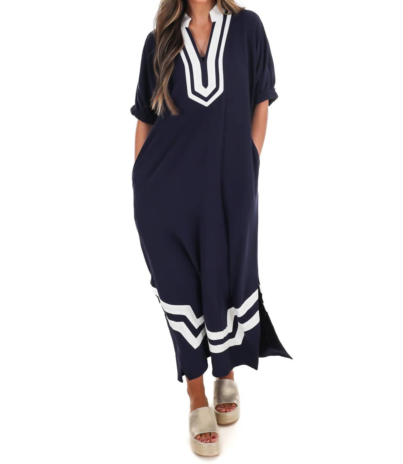 Entro - Women's In The Best Way Contrast Midi Dress