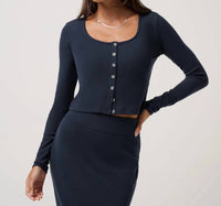 Travis Matthew - Cloud Rib Long Sleeve Button Top