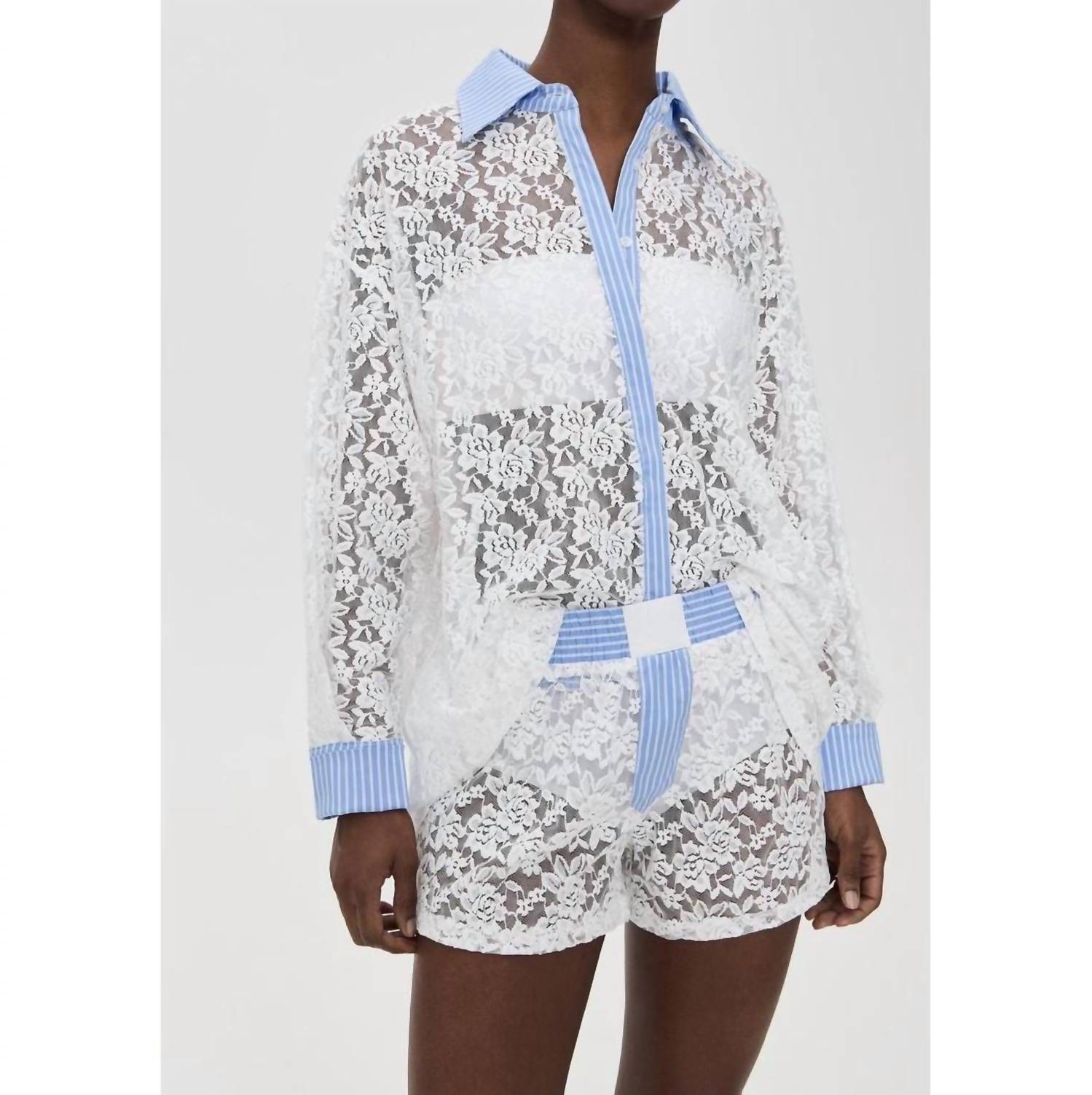 Lioness - Lace Boyfriend Shirt