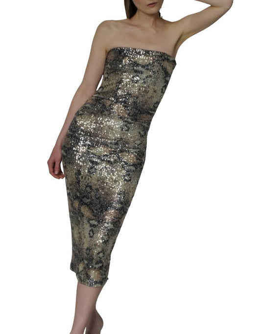 Le Superbe - Glossy Snake Tube Dress