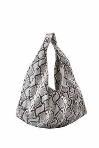 HAUTE SHORE Women's Loren Hobo Bag in natural python - women's bag - detail view