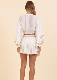 Vintage Havana - Fun In The Sun Lurex Stripe Textured Skirt