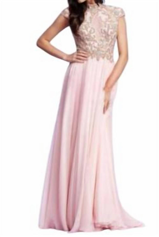 Mac Duggal - Cap Sleeve Beaded Gown