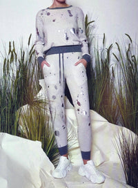 Splatter Foil Cashmere Jogger