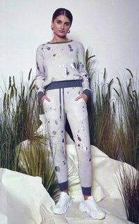 Splatter Foil Cashmere Jogger